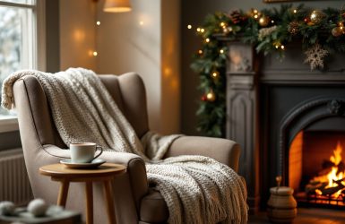 Créez un coin lecture de noël dans votre salon