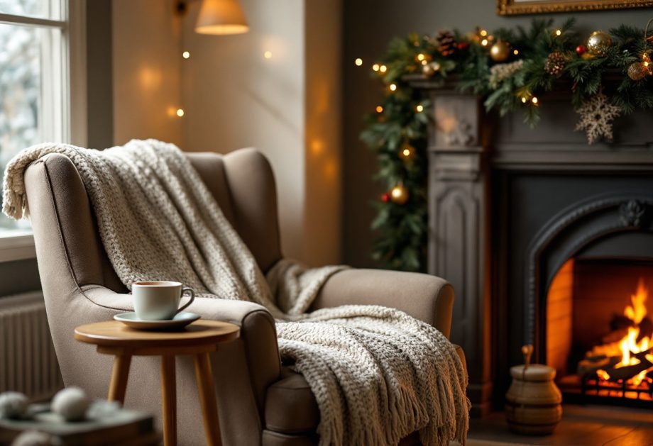 Créez un coin lecture de noël dans votre salon