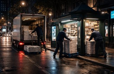 Livraison presse quotidienne avec circuits nocturnes NMPP et distribution en kiosques