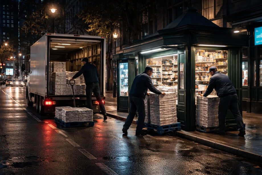Livraison presse quotidienne avec circuits nocturnes NMPP et distribution en kiosques