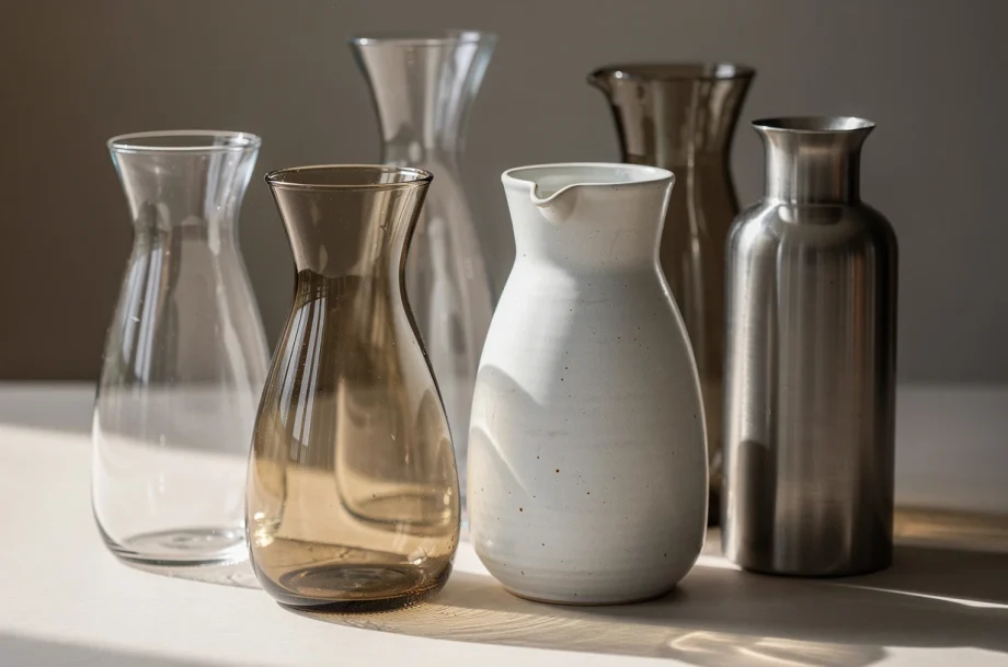 Le vocabulaire des carafes : guide express pour reconnaître chaque récipient